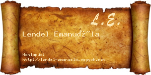 Lendel Emanuéla névjegykártya